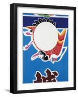 Crane with Carp-Shaped Tail-null-Framed Giclee Print
