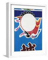 Crane with Carp-Shaped Tail-null-Framed Giclee Print
