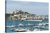 Cranes at Ibiza Castle and View of the Boats, Ibiza Port, Dalt Vila-Emanuele Ciccomartino-Stretched Canvas