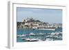 Cranes at Ibiza Castle and View of the Boats, Ibiza Port, Dalt Vila-Emanuele Ciccomartino-Framed Photographic Print