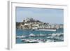 Cranes at Ibiza Castle and View of the Boats, Ibiza Port, Dalt Vila-Emanuele Ciccomartino-Framed Photographic Print