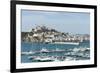 Cranes at Ibiza Castle and View of the Boats, Ibiza Port, Dalt Vila-Emanuele Ciccomartino-Framed Photographic Print