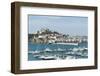 Cranes at Ibiza Castle and View of the Boats, Ibiza Port, Dalt Vila-Emanuele Ciccomartino-Framed Photographic Print