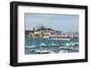 Cranes at Ibiza Castle and View of the Boats, Ibiza Port, Dalt Vila-Emanuele Ciccomartino-Framed Photographic Print