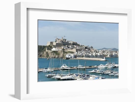 Cranes at Ibiza Castle and View of the Boats, Ibiza Port, Dalt Vila-Emanuele Ciccomartino-Framed Photographic Print