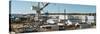 Cranes at metal factory, Bath, Sagadahoc County, Maine, USA-null-Stretched Canvas