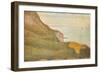 Cranes at the Port of Bessin-Georges Seurat-Framed Art Print