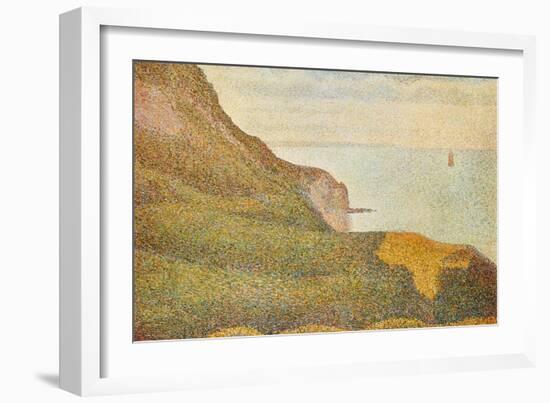 Cranes at the Port of Bessin-Georges Seurat-Framed Art Print