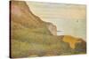 Cranes at the Port of Bessin-Georges Seurat-Stretched Canvas