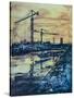 Cranes by the Canal-Brenda Brin Booker-Stretched Canvas