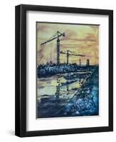 Cranes by the Canal-Brenda Brin Booker-Framed Premium Giclee Print