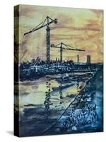 Cranes by the Canal-Brenda Brin Booker-Stretched Canvas