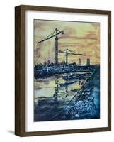 Cranes by the Canal-Brenda Brin Booker-Framed Giclee Print