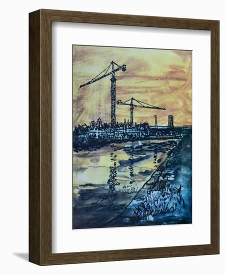 Cranes by the Canal-Brenda Brin Booker-Framed Giclee Print