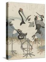 Cranes by the water, c.1816-Kubo Shunman-Stretched Canvas