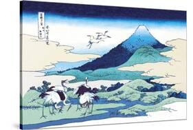 Cranes Nearby Mount Fuji-Katsushika Hokusai-Stretched Canvas