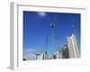 Cranes on an Apartment Building Site, Manchester, England, United Kingdom, Europe-Richardson Peter-Framed Photographic Print