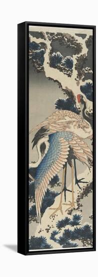 Cranes on Pine, C. 1834-Katsushika Hokusai-Framed Stretched Canvas