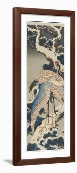 Cranes on Pine, C. 1834-Katsushika Hokusai-Framed Giclee Print