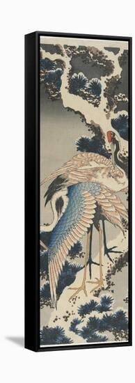 Cranes on Pine, C. 1834-Katsushika Hokusai-Framed Stretched Canvas