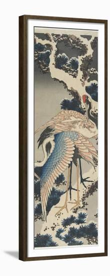 Cranes on Pine, C. 1834-Katsushika Hokusai-Framed Giclee Print