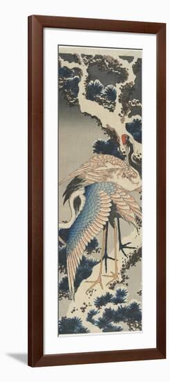 Cranes on Pine, C. 1834-Katsushika Hokusai-Framed Giclee Print