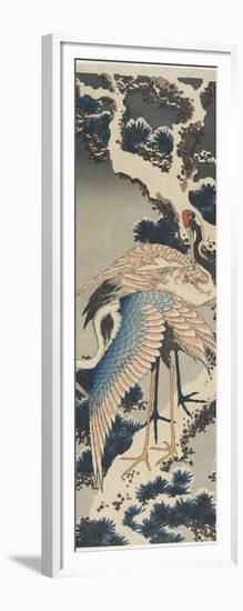 Cranes on Pine, C. 1834-Katsushika Hokusai-Framed Giclee Print