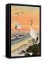 Cranes on Seashore-Koson Ohara-Framed Stretched Canvas