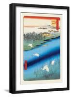 Cranes on the River-Ando Hiroshige-Framed Art Print