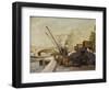 Cranes on the Seine; Grues Sur La Seine-Maximilien Luce-Framed Giclee Print