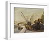 Cranes on the Seine; Grues Sur La Seine-Maximilien Luce-Framed Giclee Print