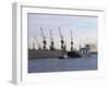 Cranes, Port of Hamburg, Hamburg, Germany-Yadid Levy-Framed Photographic Print