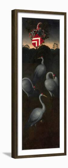 Cranes with the Coat of Arms of the Pagagnotti Family (The Reverse of a Panel from a Triptyc)-Hans Memling-Framed Premium Giclee Print