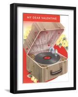 Crank Record Player-null-Framed Art Print