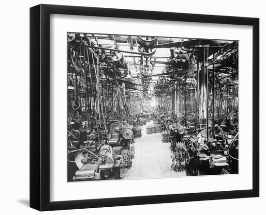 Crankshaft Grinding Department at Ford Motor Company-null-Framed Premium Photographic Print
