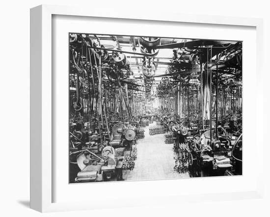 Crankshaft Grinding Department at Ford Motor Company-null-Framed Photographic Print