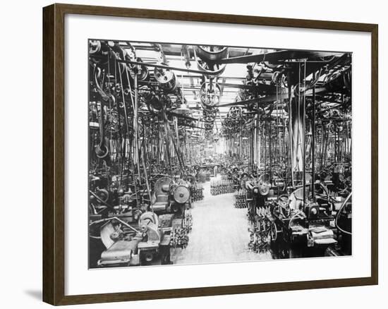 Crankshaft Grinding Department at Ford Motor Company-null-Framed Photographic Print