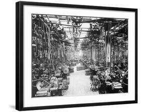 Crankshaft Grinding Department at Ford Motor Company-null-Framed Photographic Print