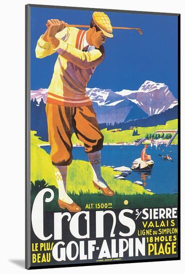 Crans, le plus beau Golf Alpin-JEM-Mounted Art Print