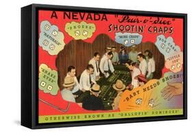 Craps Lesson, Nevada-null-Framed Stretched Canvas