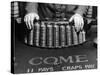 Craps Table Set Up at Town House Gambling Casino-Alfred Eisenstaedt-Stretched Canvas