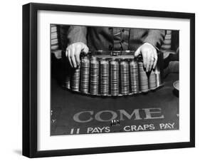 Craps Table Set Up at Town House Gambling Casino-Alfred Eisenstaedt-Framed Photographic Print