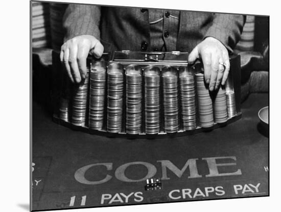 Craps Table Set Up at Town House Gambling Casino-Alfred Eisenstaedt-Mounted Photographic Print