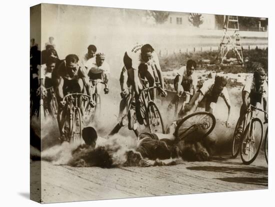 Crash at a Bicycle Race in Milwaukee, Wisconsin, 1934-null-Stretched Canvas