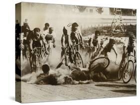 Crash at a Bicycle Race in Milwaukee, Wisconsin, 1934-null-Stretched Canvas