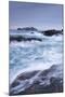 Crashing Atlantic Waves Near Godrevy Lighthouse, Cornwall, England. Winter (February)-Adam Burton-Mounted Photographic Print