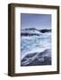 Crashing Atlantic Waves Near Godrevy Lighthouse, Cornwall, England. Winter (February)-Adam Burton-Framed Photographic Print