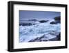 Crashing Atlantic Waves Near Godrevy Lighthouse, Cornwall, England. Winter (February)-Adam Burton-Framed Photographic Print