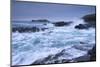 Crashing Atlantic Waves Near Godrevy Lighthouse, Cornwall, England. Winter (February)-Adam Burton-Mounted Photographic Print