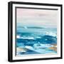 Crashing Blue Waves-null-Framed Art Print